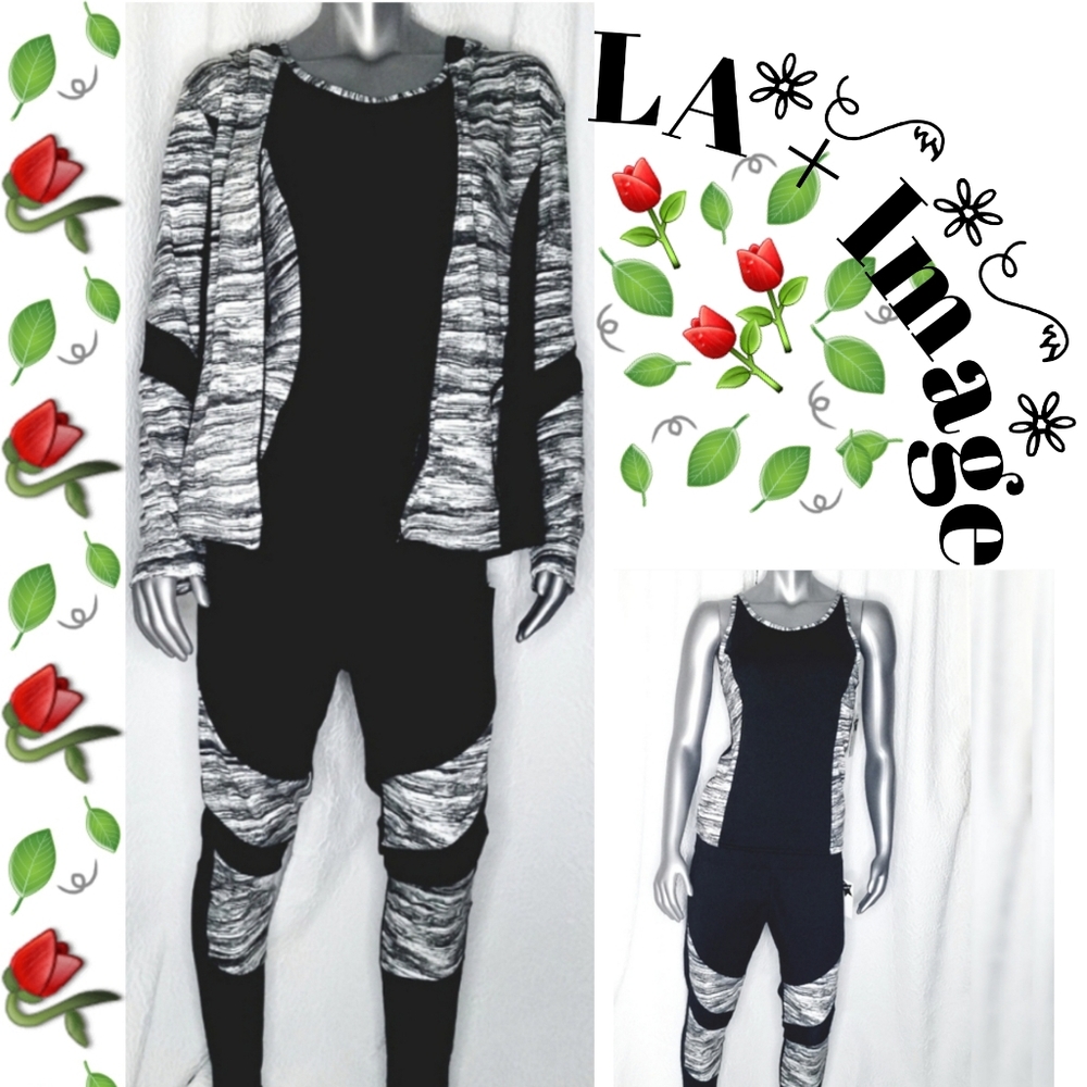 🍃🥀3pc Set LA + IMAGE Three Piece Workout Set